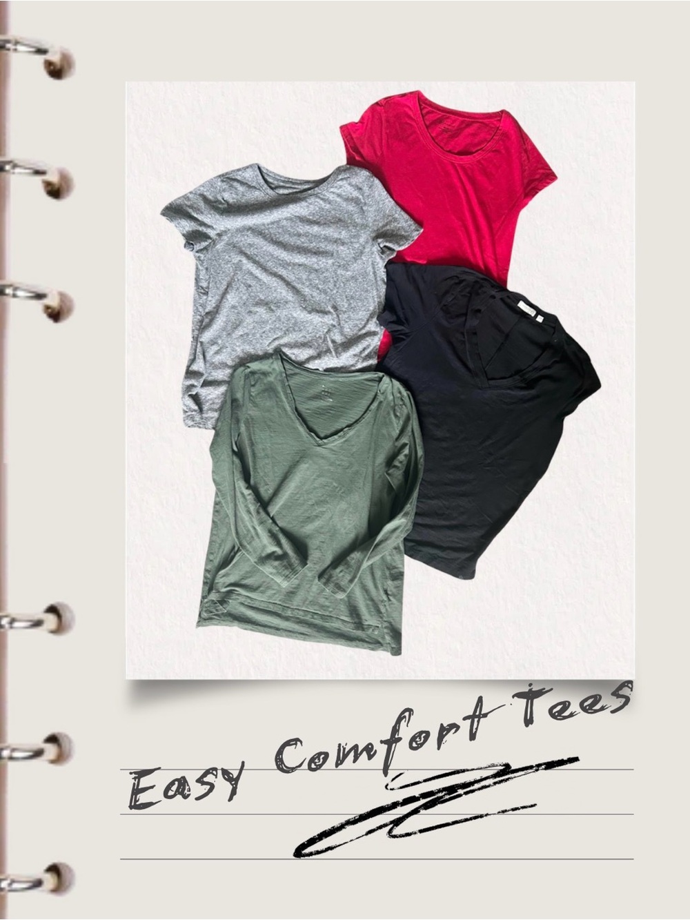 Comfort Tee Pack - Red, Gray, Black, Green Size Small & XS